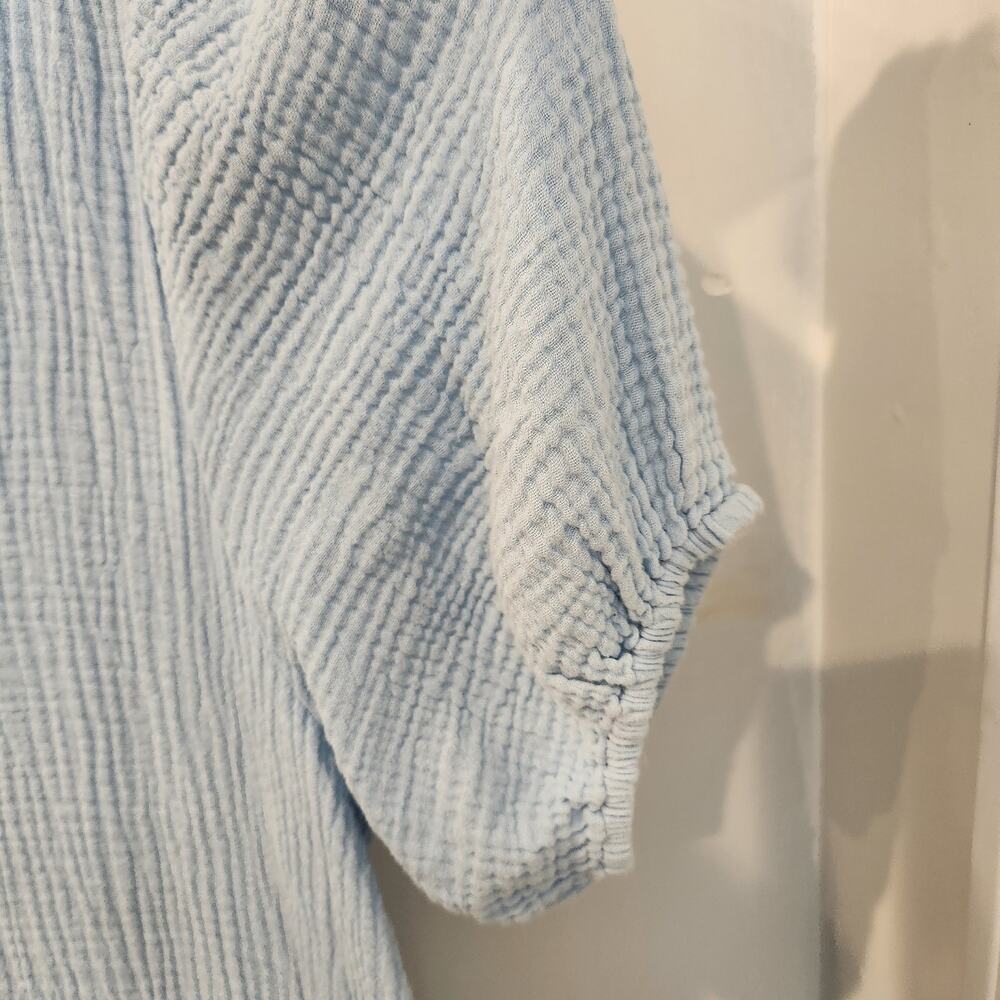 Sundays Decker gauzy cotton baby blue midi dress size large - Picture 5 of 7